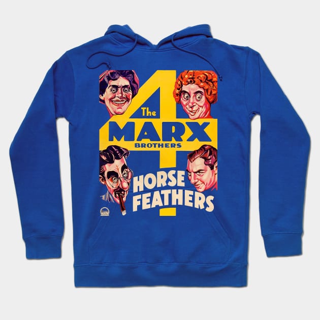 The Marx Brothers in Horse Feathers Movie Poster Hoodie by MovieFunTime